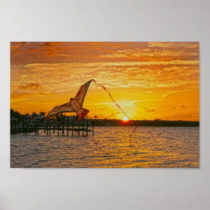 Affiche Kite volant à Key Largo Sunset