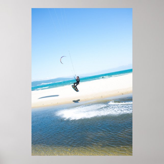 Affiche Kitesurfer boosts (Devant)