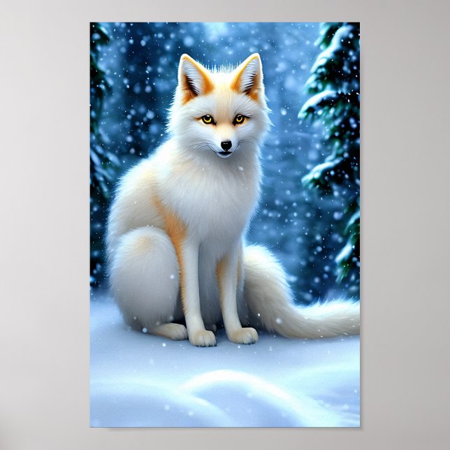 Affiche kitsune fox belle art (Devant)