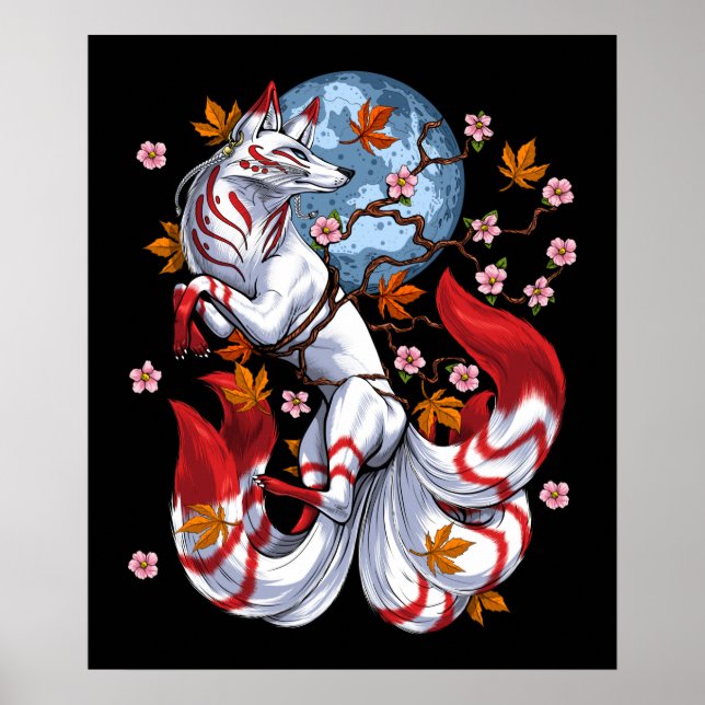 Affiche Kitsune japanese Fox (Devant)