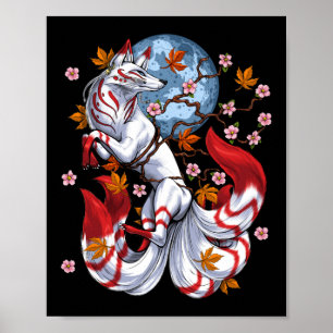Affiche Kitsune renard japonais