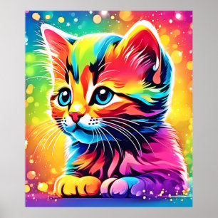Affiche Kitten Dream Arc-en-ciel