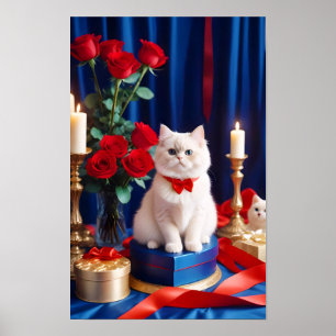 Affiche Kitten Love Tender Romantique magnifique cadeau