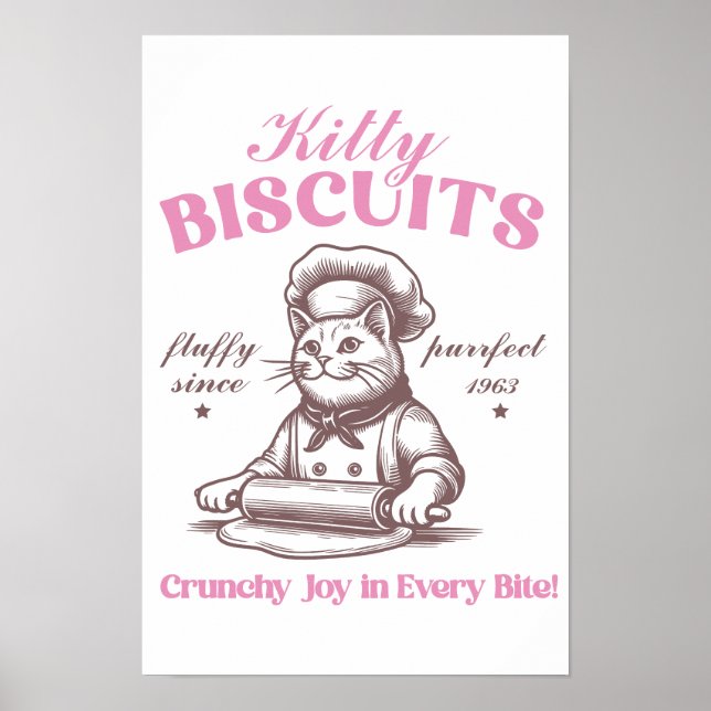 Affiche Kitty Biscuits Adorable Cat Baker Fabriquant Biscu (Devant)