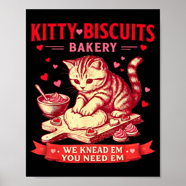 Affiche Kitty Biscuits Bakery We Knead Em You Need Em Vale (Devant)