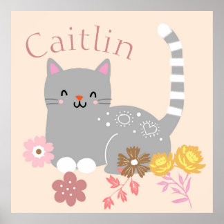 Affiche Kitty Flowers