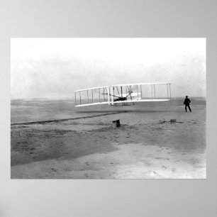 Affiche Kitty Hawk, NC Wright Brothers Première En Vol