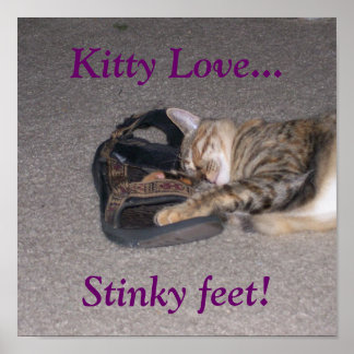 Affiche Kitty Love..., pieds puants !