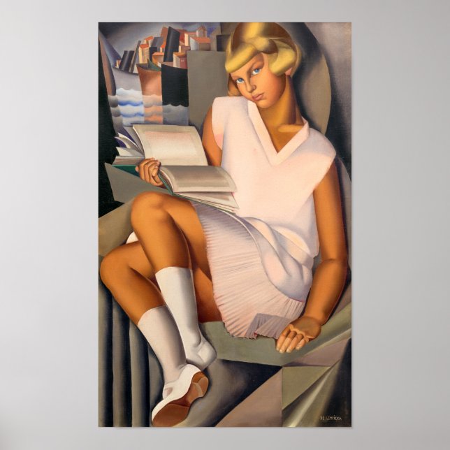Affiche Kizette en Rose | Tamara de Lempicka | (Devant)