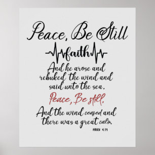 Affiche KJV Peace Be Still Scripture