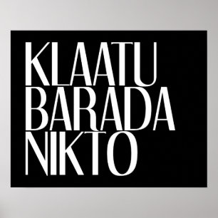 AFFICHE KLAATU BARADA NIKTO