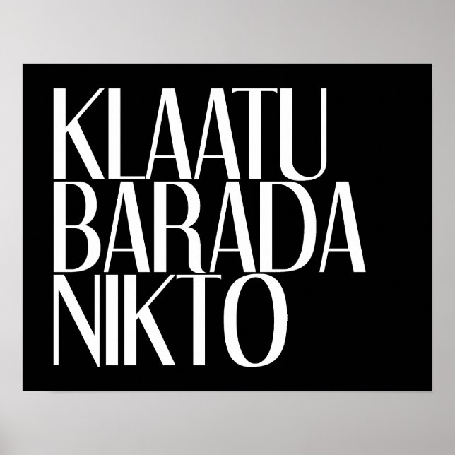 AFFICHE KLAATU BARADA NIKTO (Devant)