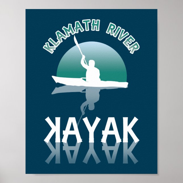 Affiche Klamath River California - Kayak (Devant)