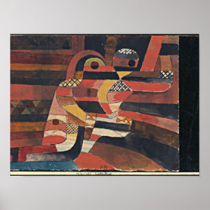 Affiche Klee - Amoureux, peinture colorée de 1920