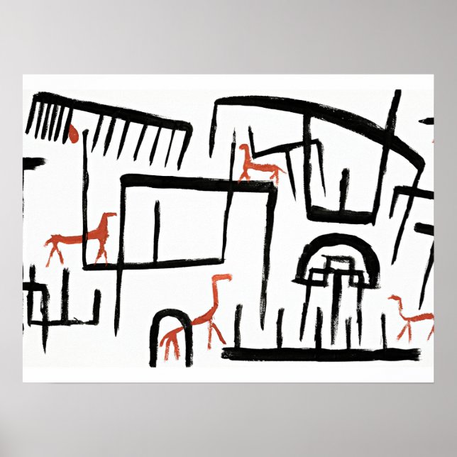 Affiche Klee - Animaux dans un boîtier (Devant)