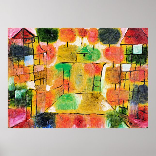 Affiche Klee - Arbre et architecture (Devant)