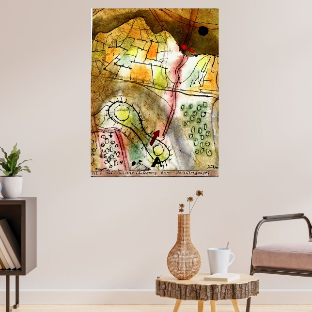 Affiche Klee - Brève description d'un col de montagne (Salon 3)