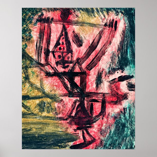 Affiche Klee - Clown de feu, (Devant)