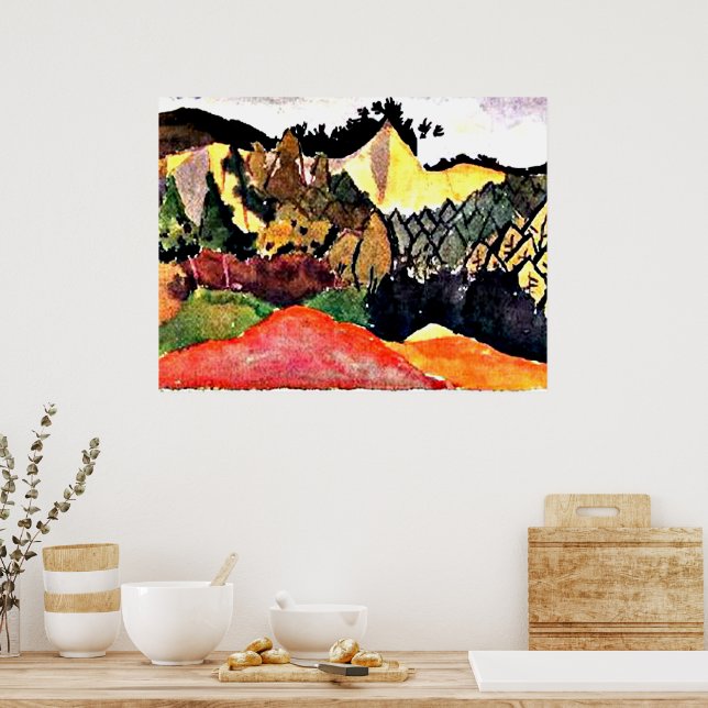 Affiche Klee - Dans la carrière (Cuisine)