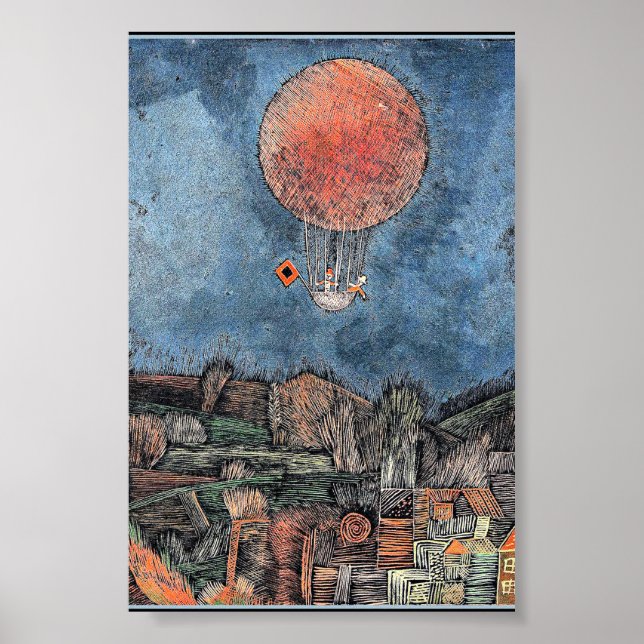 Affiche Klee - Der Luftballon, oeuvre d'art abstraite (Devant)