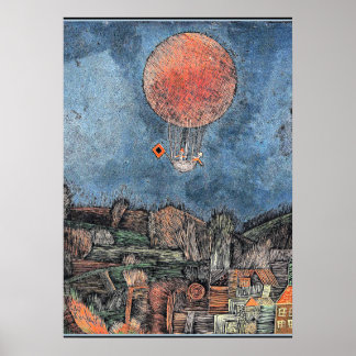 Affiche Klee - Der Luftballon, oeuvre d'art abstraite