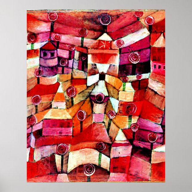 Affiche Klee - Jardin de roses (Devant)