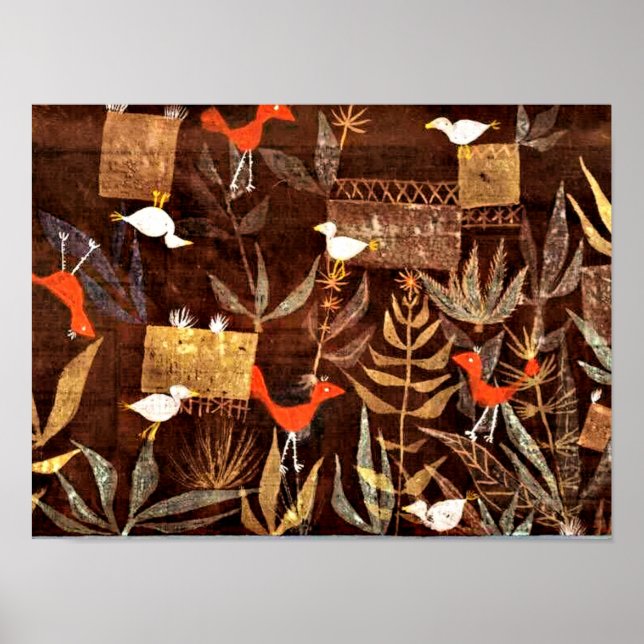 Affiche Klee - Jardin des oiseaux (Devant)