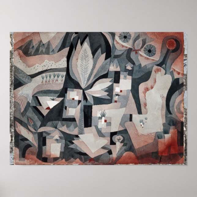 Affiche Klee - Jardin Glacière sec (Devant)