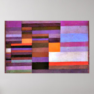 Affiche Klee - Le feu en soirée