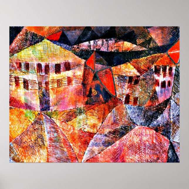 Affiche Klee - L'Hôtel, peinture célèbre, (Devant)