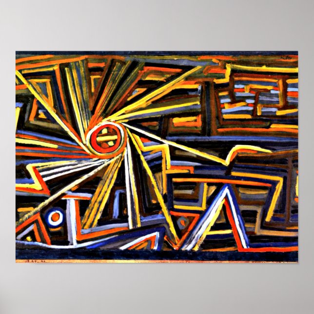 Affiche Klee - Rayonnement et rotation (Devant)