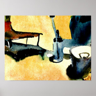 Affiche Klee - Socle de fleurs, canne d'arrosage et seau