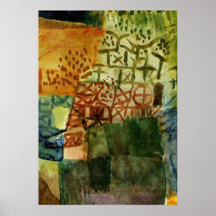 Affiche Klee : Souvenir d'un jardin