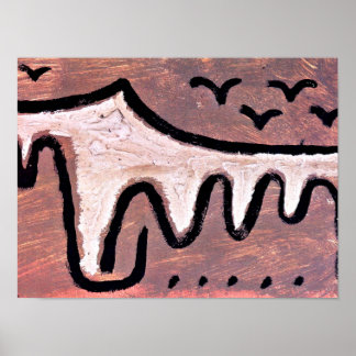 Affiche Klee - Vague, art abstrait