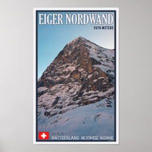 Affiche Kleine Scheidegg - le mur du nord de l'Eiger