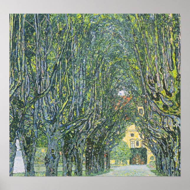 Affiche Klimt - Avenue devant le château-chambre (Devant)