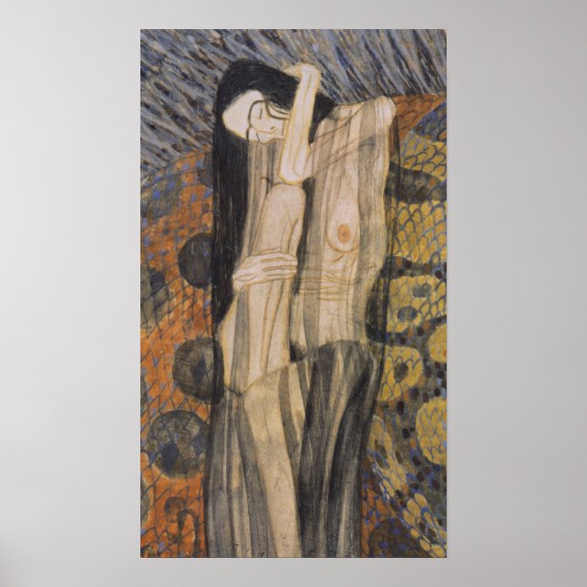 Affiche Klimt - Chagrin persistant (Devant)