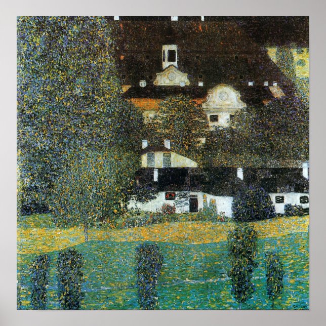 Affiche Klimt - Chambre du château à Attersee 1909 (Devant)