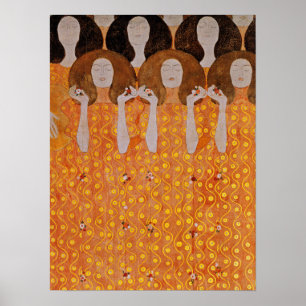 Affiche Klimt - Chœur du Paradies Gel