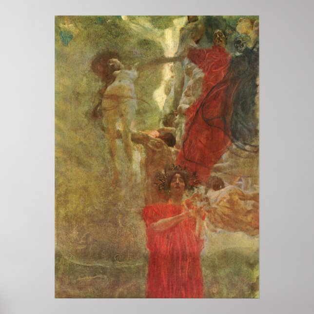Affiche Klimt - Conception de composition peinte pour la m (Devant)