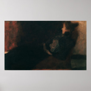 Affiche Klimt - Dame au coin du feu