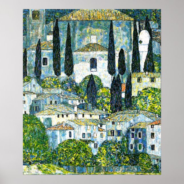 Affiche Klimt - Église à Cassone (Devant)