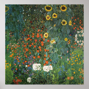 Affiche Klimt - Farm Garden With Sunflowers 1907