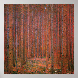 Affiche Klimt - Forêt de sapins 1901