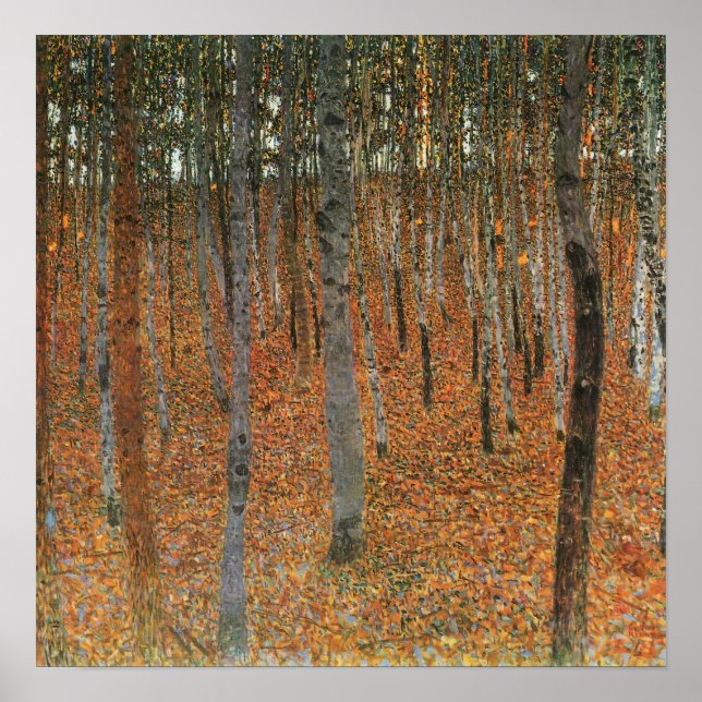Affiche Klimt - hêtraie 1902 (Devant)