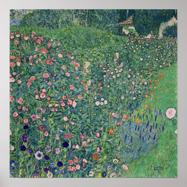 Affiche Klimt - Jardin italien Paysage 1913 (Devant)