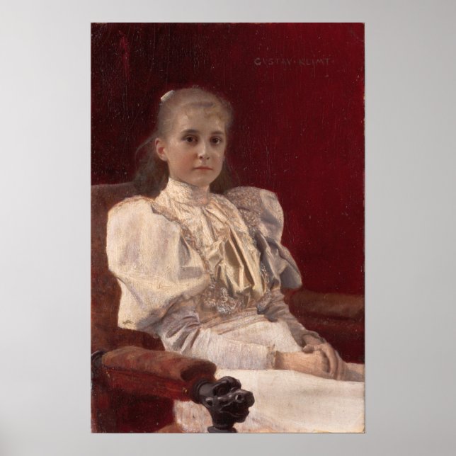Affiche Klimt - Jeune fille assise (Devant)