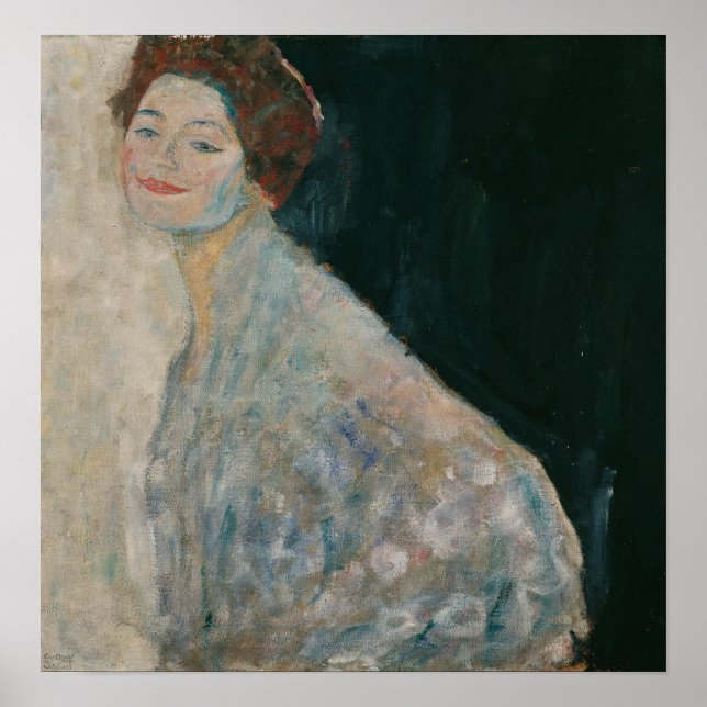 Affiche Klimt - Lady En Blanc (Devant)