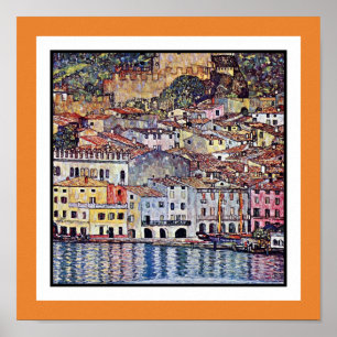 Affiche Klimt Malcesine au lac de Garde - Changer la coule