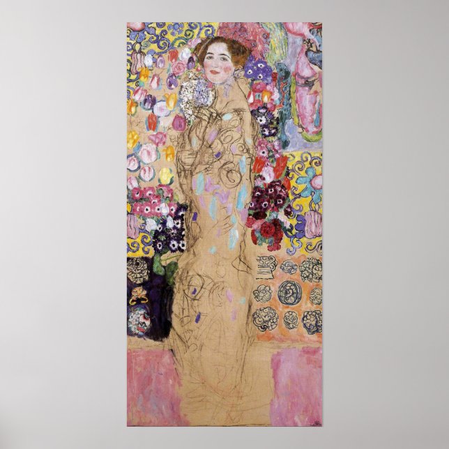 Affiche Klimt - Portrait De Maria Munk (Inachevé) 1918 (Devant)